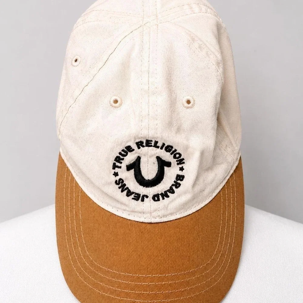 True Religion Two-Tone Embroidered Horseshoe Logo Baseball Cap